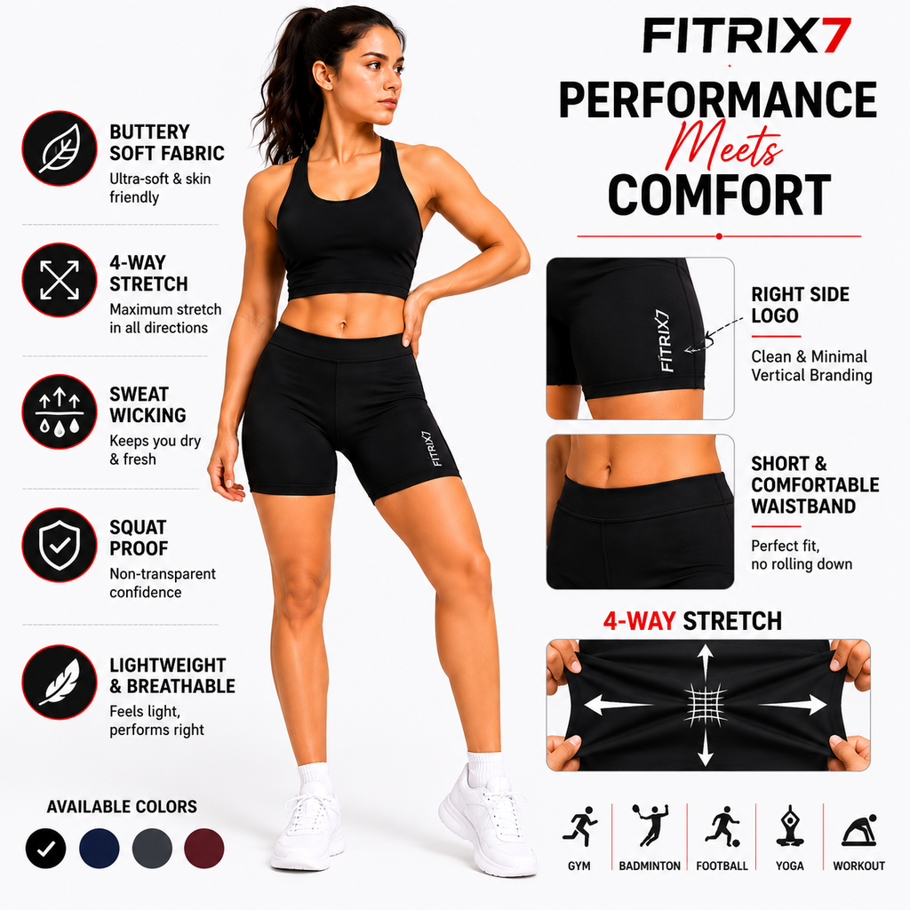 Women’s Gym Half Tights for Workout, Running & Training