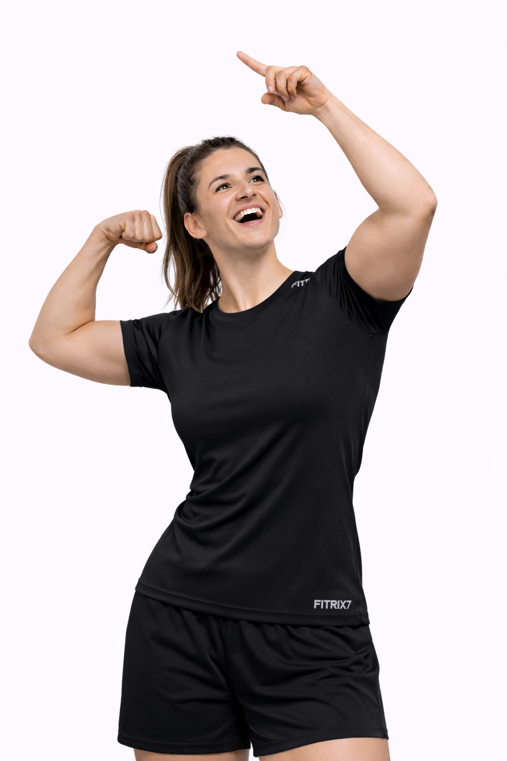 Women’s Black Sports T-Shirt | Slim Fit Gym & Workout T-Shirt | Activewear Top